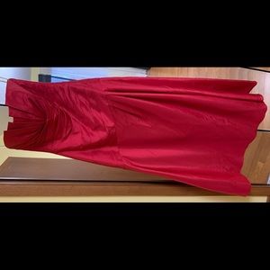 Prom dress, beautiful red, size 12, worn once, very flattering